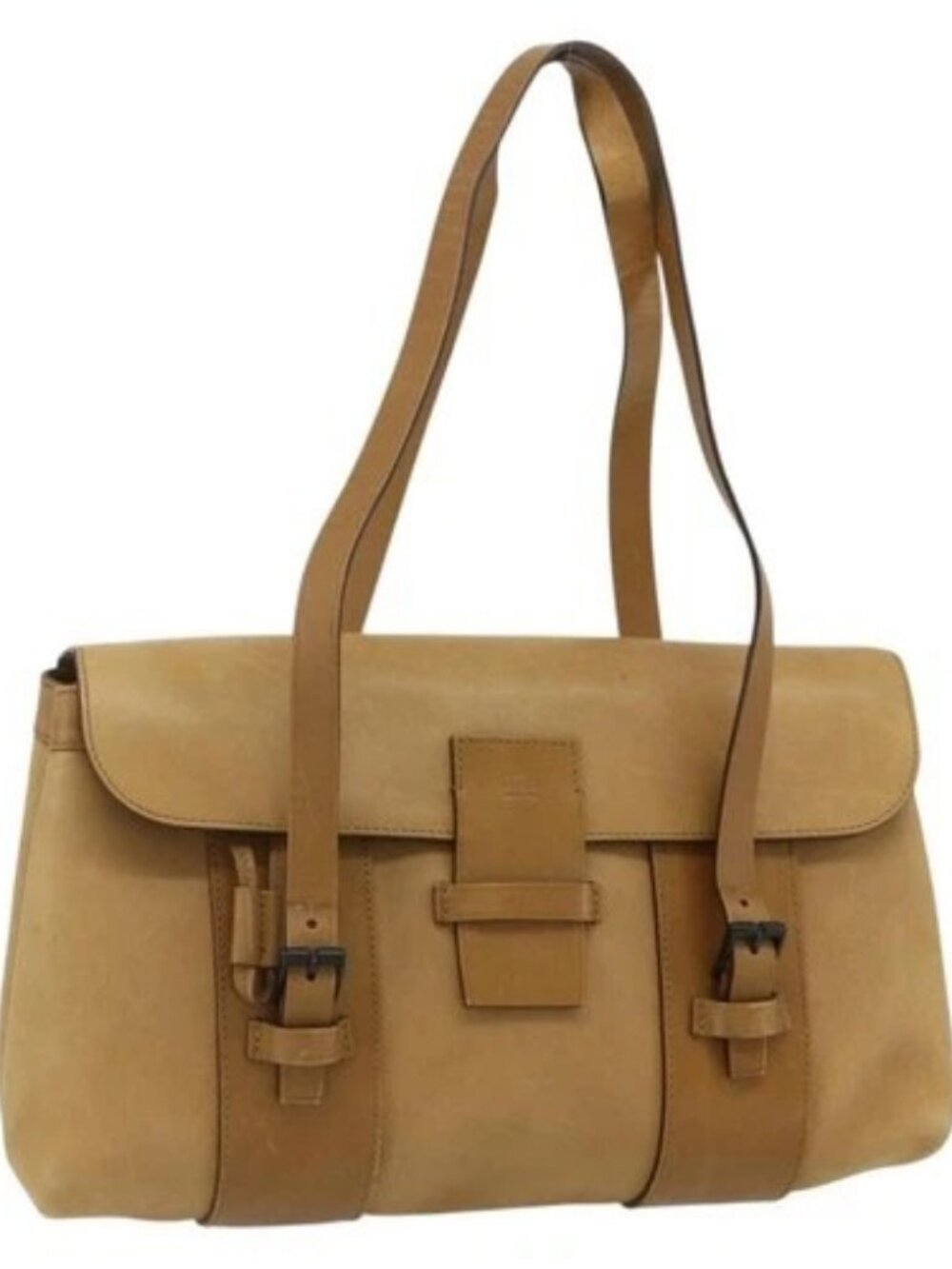 GUCCI Hand Bag Leather Beige 101287 Auth 177601